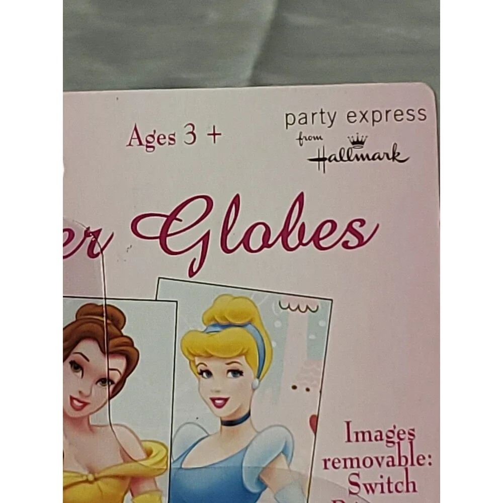 Vntg. 90's/Y2K Disney Princess Party Favor/4 Water Globes/NOS/Deadstock/Hallmark